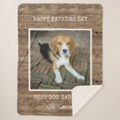 Best Dog Dad ever Photo Happy Vaderdag Sherpa Deken (Voorkant)