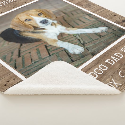 Best Dog Dad ever Photo Happy Vaderdag Sherpa Deken (3/4)