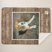 Best Dog Dad ever Photo Happy Vaderdag Sherpa Deken (Voorkant (horizontaal))