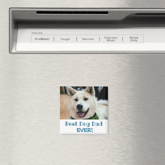 Best Dog Dad Ever Photo Magneet (Insitu (Vaatwasser))