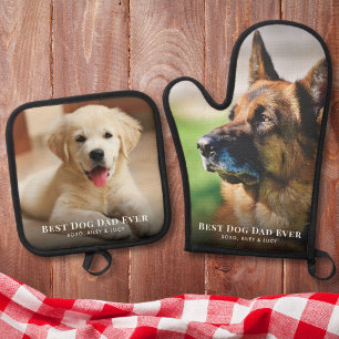 Best Dog Dad Ever Photo Ovenwant & Pannenlap Set