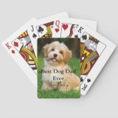 Best Dog Dad Ever Photo Pokerkaarten (Achterkant)