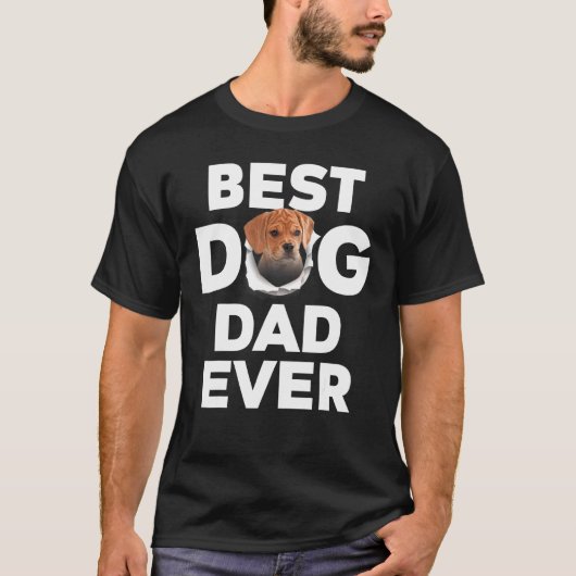 Best Dog Dad Ever Puggle T-shirt (Voorkant)
