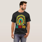 Best Dog Dad Ever Rainbow Daddy Papa Father s Day T-shirt (Voorkant volledig)
