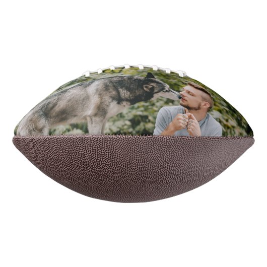 Best Dog Dad Ever Retro Photo Football (Gedraaid 90)