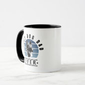 Best Dog Dad Ever Retro Sunset Mok (Voorkant links)