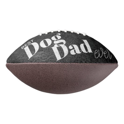 Best Dog Dad Ever Retro Typografie American Football (Gedraaid 270)