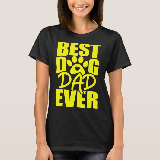 Best Dog Dad Ever Retro Vaderdag T-shirt (Voorkant)