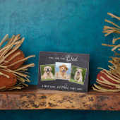 Best Dog Dad Ever Rustic Pet Photo Vaderdag Fotoplaat (Zijkant)