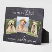 Best Dog Dad Ever Rustic Pet Photo Vaderdag Fotoplaat (Zijkant)