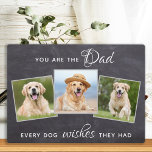 Best Dog Dad Ever Rustic Pet Photo Vaderdag Fotoplaat<br><div class="desc">Vrolijk Vaderdag voor de beste hondenvader ooit! Geef papa een schattige gepersonaliseerde hondschild van zijn beste vriend en lievelingskind, de hond! "Je bent de vader elke hond die ze hadden. . . Happy Vaderdag Dad, Love the Dog" personaliseer deze hondpap cadeau met favoriete huisfoto. Bezoek ons collectie voor de beste...</div>