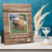 Best Dog Dad Ever Rustic Photo Vaderdag Fotoplaat (Zijkant)
