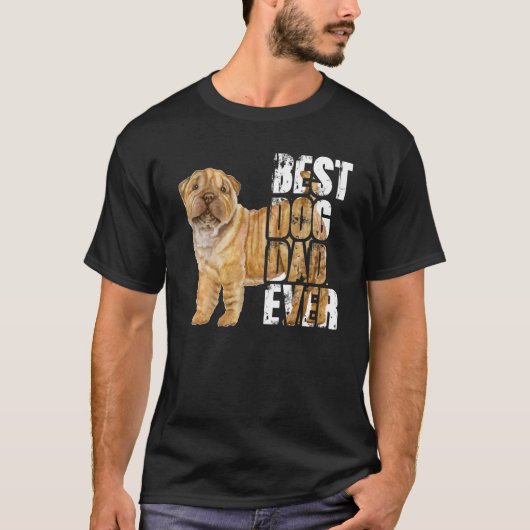 Best Dog Dad Ever Shar Pei Dog T-shirt (Voorkant)