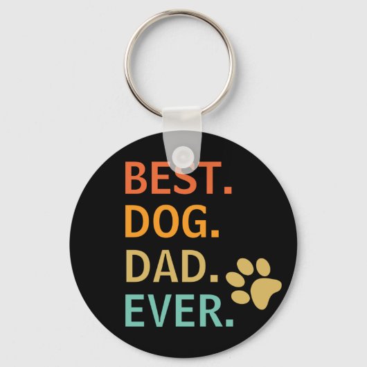 Best Dog dad Ever sleutelhanger, pap cadeau, Kerst Sleutelhanger (Voorkant)