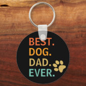 Best Dog dad Ever sleutelhanger, pap cadeau, Kerst Sleutelhanger (Voorkant)