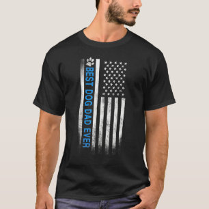Best Dog Dad Ever Vaderdag Camouflage American T-shirt
