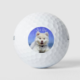 Best Dog Dad Foto Pet Fun Puppy Golf Balls Golfballen