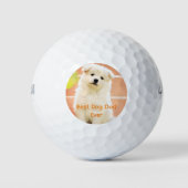 Best Dog Dad Foto Pet Fun Puppy Golf Balls Golfballen (Voorkant)