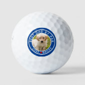 Best Dog Dad Foto van par Name Golf Balls Golfballen (Voorkant)
