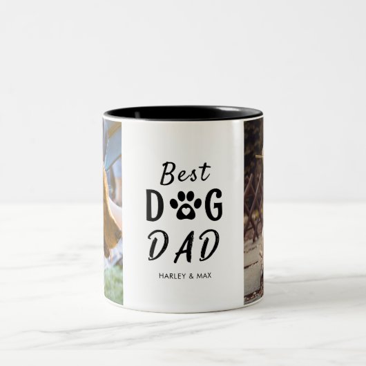 Best Dog Dad geeft Two-Tone Coffee Mok (Center)