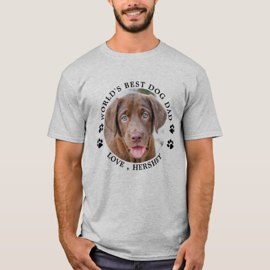 Best Dog Dad in de wereld Persoonlijke foto van Pe T-shirt (Voorkant)