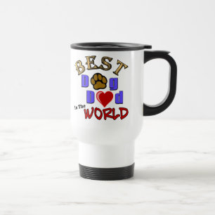 Best Dog Dad in World Coffee Travel Mug Reisbeker