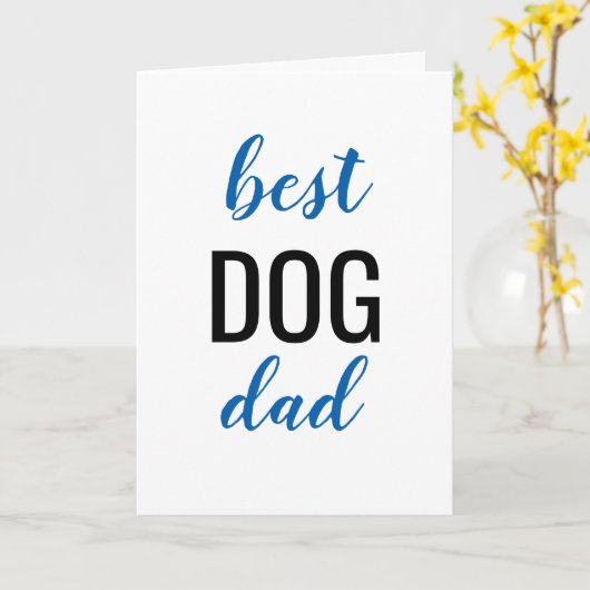 Best Dog Dad Kaart (Gele Bloem)