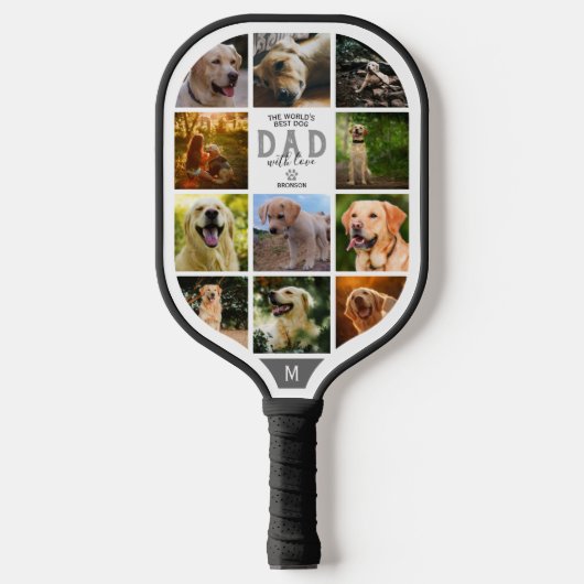 Best Dog Dad l Vaderdag Pickleball Paddle (Voorkant)