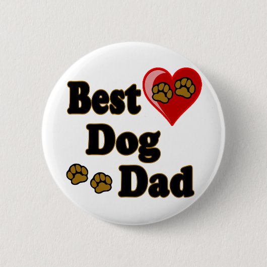 Best Dog Dad Merchandise Ronde Button 5,7 Cm (Voorkant)