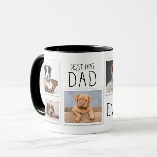 Best Dog Dad Oog 6 photocollage Mok (Voorkant links)