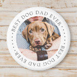 Best Dog Dad Oog Elegant Simple Custom Photo Magneet<br><div class="desc">Dit eenvoudige en klassieke ontwerp is samengesteld uit serif typografie en voegt een douanefoto toe.</div>