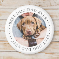 Best Dog Dad Oog Elegant Simple Custom Photo