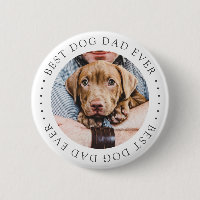 Best Dog Dad Oog Elegant Simple Custom Photo
