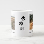 Best Dog Dad Oog Pet Photo Grote Koffiekop (Voorkant)