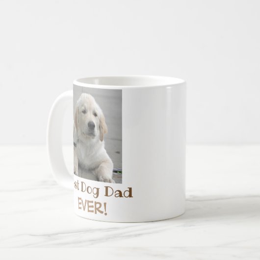 Best Dog Dad Oog Pet Photo Koffiemok (Voorkant links)