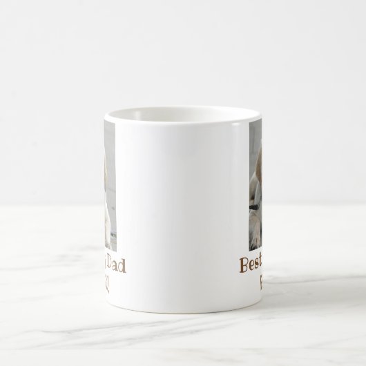 Best Dog Dad Oog Pet Photo Koffiemok (Center)