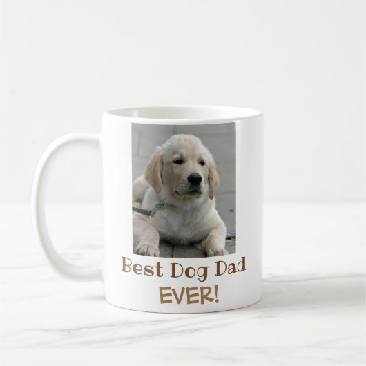 Best Dog Dad Oog Pet Photo Koffiemok (Links)
