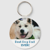 Best Dog Dad Oog Pet Photo Sleutelhanger (Achterkant)