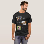 Best Dog Dad Oog Vaderdag 3 Photo Collage T-shirt (Voorkant volledig)