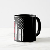 Best Dog Dad Oover American Flag Mok (Voorkant rechts)