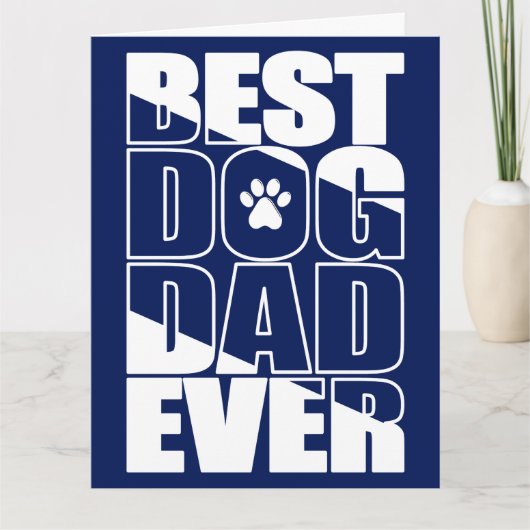 Best Dog Dad over Vader's Day Kaart (Voorkant)