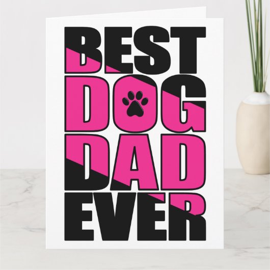 Best Dog Dad over Vader's Day Kaart (Voorkant)