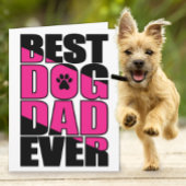 Best Dog Dad over Vader's Day Kaart