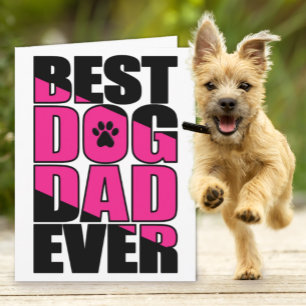 Best Dog Dad over Vader's Day Kaart