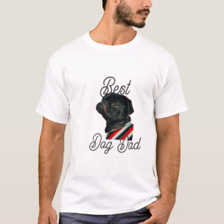 Best dog dad parents grandparents photo pet gray n t-shirt