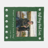 Best Dog Dad Paws Green Pet Photo Fleece Deken (Voorkant (Horizontaal))
