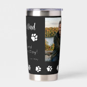 Best Dog Dad Paws Pet Black Photo Coffee Geïsoleerde Drinkbeker (Links)