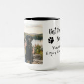 Best Dog Dad Paws Pet Photo Coffee Mok (Midden)