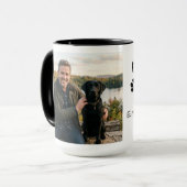Best Dog Dad Paws Pet Photo Coffee Mok (Voorkant links)