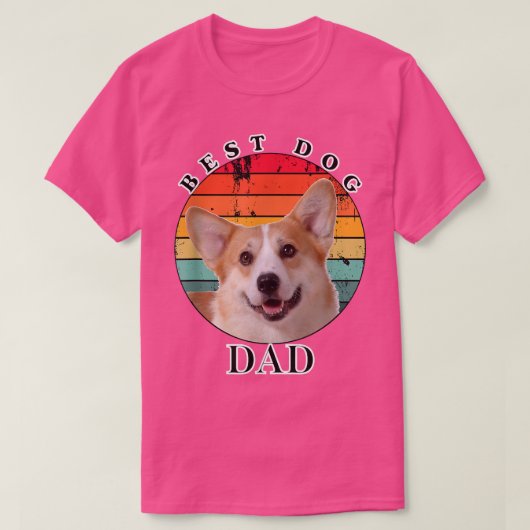 Best Dog Dad Pembroke Welsh Corgi T-shirt (Design voorkant)